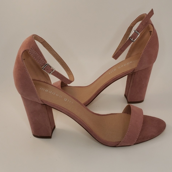 NEW Madden Girl Bella Block Heel Mauve Pink - Picture 2 of 3